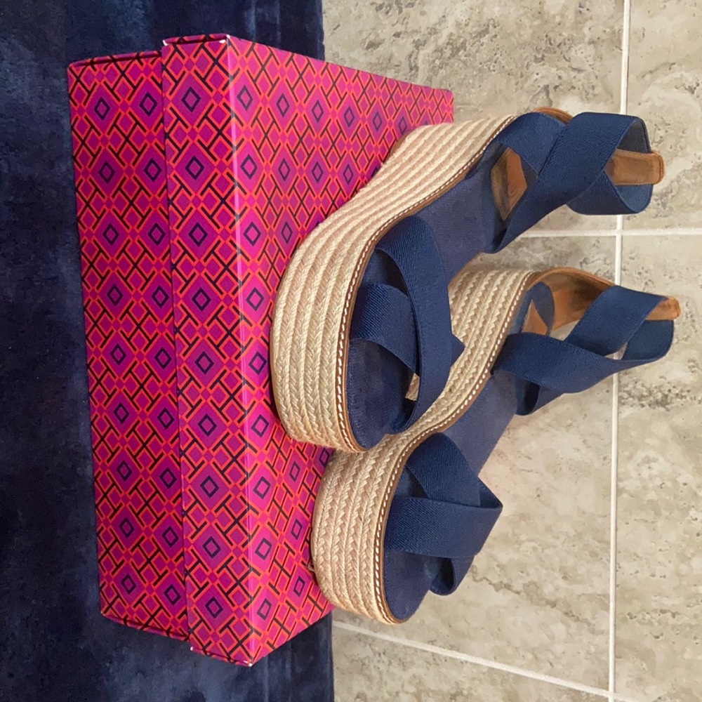 COPY - Frieda tan espadrille platforms , heel height : 3”